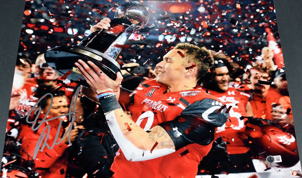 DESMOND RIDDER AUTOGRAPHED CINCINNATI BEARCATS TROPHY 16x20 PHOTO BECKETT