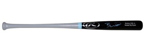 BOBBY WITT JR SIGNED KANSAS CITY ROYALS RAWLINGS BASEBALL BAT BECKETT