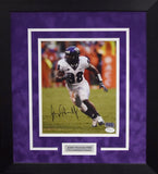 JERRY HUGHES AUTOGRAPHED TCU HORNED FROGS 8x10 FRAMED PHOTO COA