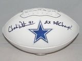 CHARLIE WATERS AUTOGRAPHED SIGNED DALLAS COWBOYS WHITE LOGO FOOTBALL GTSM