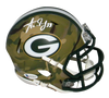 AARON JONES AUTOGRAPHED GREEN BAY PACKERS CAMO SPEED MINI HELMET BECKETT