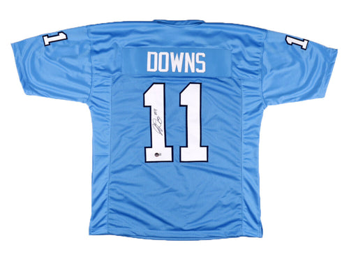 JOSH DOWNS AUTOGRAPHED UNC NORTH CAROLINA TAR HEELS #11 BLUE JERSEY BECKETT