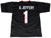 ALSHON JEFFERY SIGNED SOUTH CAROLINA GAMECOCKS #1 BLACK JERSEY BECKETT