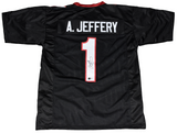 ALSHON JEFFERY SIGNED SOUTH CAROLINA GAMECOCKS #1 BLACK JERSEY BECKETT