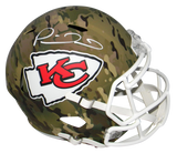 PATRICK MAHOMES SIGNED KANSAS CITY CHIEFS CAMO FULL SIZE SPEED HELMET BECKETT