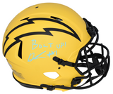 QUENTIN JOHNSTON SIGNED LOS ANGELES CHARGERS RAVE AUTHENTIC HELMET W/ BOLT UP