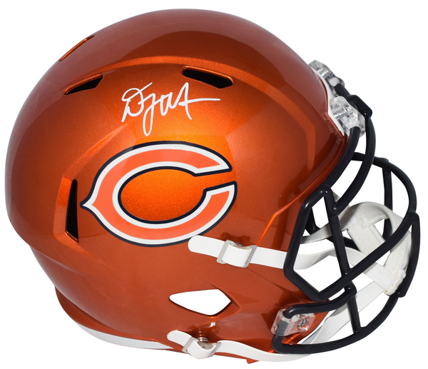 DJ MOORE AUTOGRAPHED CHICAGO BEARS FLASH FULL SIZE SPEED HELMET BECKETT
