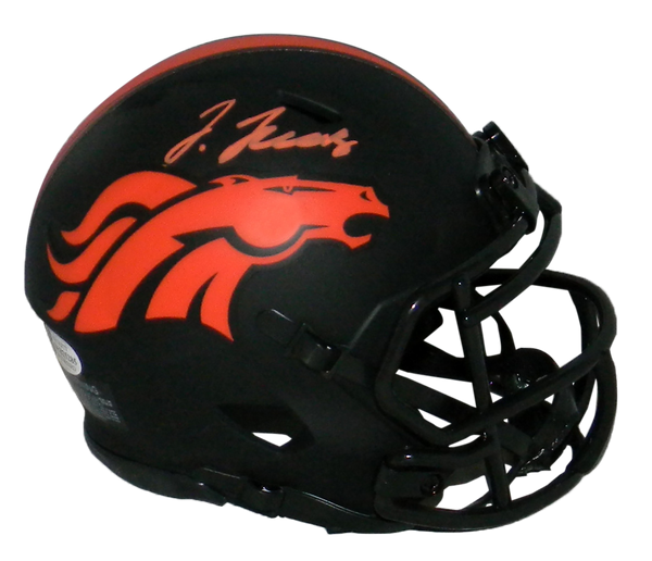 JERRY JEUDY AUTOGRAPHED DENVER BRONCOS ECLIPSE SPEED MINI HELMET BECKETT