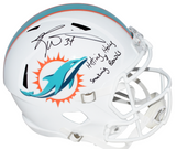 RICKY WILLIAMS SIGNED MIAMI DOLPHINS FULL SIZE SPEED HELMET W/ SMOKING BOWLS