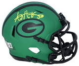 AJ HAWK AUTOGRAPHED GREEN BAY PACKERS RAVE SPEED MINI HELMET BECKETT