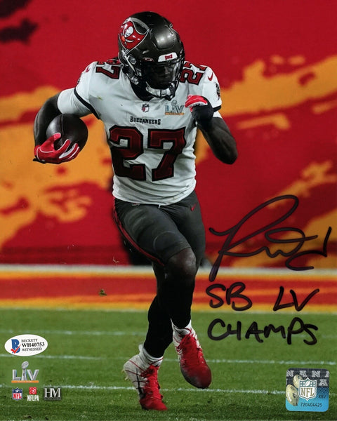 RONALD JONES SIGNED TAMPA BAY BUCCANEERS SUPER BOWL 8x10 PHOTO W/ SB LV CHAMPS