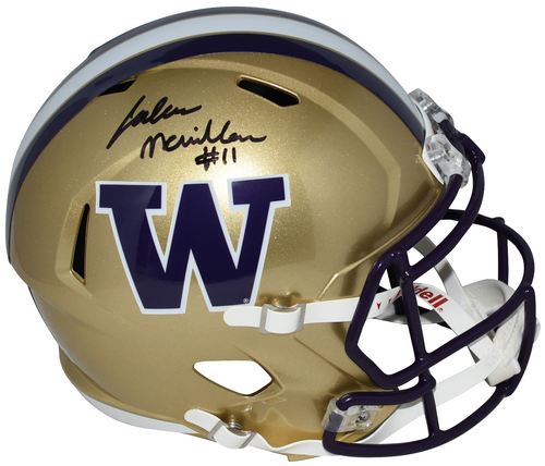 JALEN McMILLAN SIGNED WASHINGTON HUSKIES FULL SIZE SPEED HELMET BECKETT