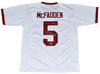 DARREN McFADDEN SIGNED ARKANSAS RAZORBACKS #5 WHITE JERSEY W/ RUN DMC