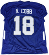 RANDALL COBB SIGNED KENTUCKY WILDCATS #18 BLUE GAME CUT JERSEY JSA