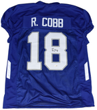 RANDALL COBB SIGNED KENTUCKY WILDCATS #18 BLUE GAME CUT JERSEY JSA