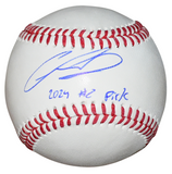 CHASE BURNS SIGNED CINCINNATI REDS RAWLINGS OFFICIAL MLB BASEBALL + 2024 #2 PICK
