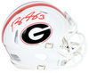 ROQUAN SMITH SIGNED GEORGIA BULLDOGS WHITE SPEED MINI HELMET BECKETT
