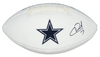 COOPER RUSH AUTOGRAPHED SIGNED DALLAS COWBOYS WHITE LOGO FOOTBALL COA
