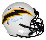ISAIAH SPILLER SIGNED LOS ANGELES CHARGERS LUNAR FULL SIZE SPEED HELMET BECKETT