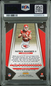 PATRICK MAHOMES SIGNED 2017 PANINI GREEN PRIZM ROOKIE #269 RC PSA 9 AUTO 10