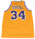 SHAQUILLE O'NEAL SIGNED LOS ANGELES LAKERS #34 GOLD BASKETBALL JERSEY BECKETT