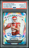 PATRICK MAHOMES SIGNED 2017 PANINI PRIZM ILLUMINATION RC PSA GEM 10 AUTO 10