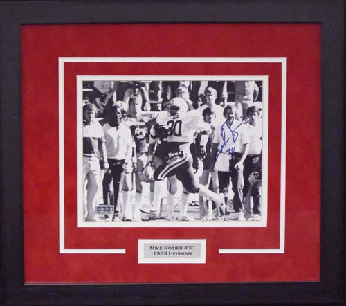 MIKE ROZIER AUTOGRAPHED NEBRASKA CORNHUSKERS 8x10 FRAMED PHOTO COA