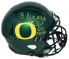 BUCKY IRVING AUTOGRAPHED OREGON DUCKS FULL SIZE SPEED HELMET BECKETT
