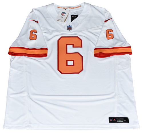 BAKER MAYFIELD SIGNED TAMPA BAY BUCCANEERS #6 WHITE NIKE LIMITED JERSEY BECKETT