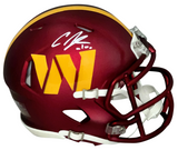 CURTIS SAMUEL SIGNED WASHINGTON COMMANDERS SPEED MINI HELMET BECKETT