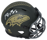ROQUAN SMITH SIGNED BALTIMORE RAVENS SALUTE TO SERVICE SPEED MINI HELMET BECKETT