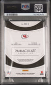 PATRICK MAHOMES JOE MONTANA SIGNED 2019 PANINI IMMACULATE JERSEY PSA 8 AUTO 10