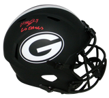 MECOLE HARDMAN SIGNED GEORGIA BULLDOGS FULL SIZE ECLIPSE HELMET W/ GO DAWGS
