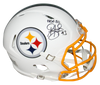 TROY POLAMALU SIGNED PITTSBURGH STEELERS WHITE SPEED AUTHENTIC HELMET W/ HOF 20