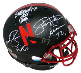 ERIC CROUCH MIKE ROZIER JOHNNY RODGERS SIGNED NEBRASKA BLACK AUTHENTIC HELMET