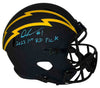 QUENTIN JOHNSTON SIGNED LOS ANGELES CHARGERS ECLIPSE FULL SIZE HELMET BECKETT
