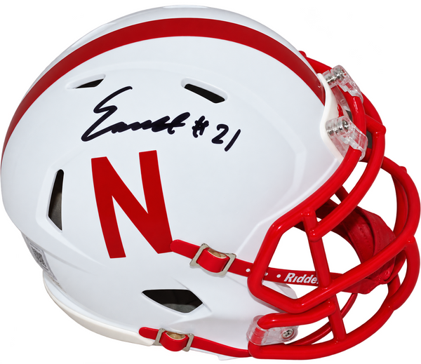 EMMETT JOHNSON SIGNED NEBRASKA CORNHUSKERS SPEED MINI HELMET BECKETT