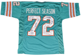1972 MIAMI DOLPHINS TEAM SIGNED JERSEY DON SHULA LARRY CSONKA JAKE SCOTT GRIESE