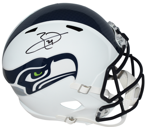 EARL THOMAS SIGNED SEATTLE SEAHAWKS FLAT WHITE FULL SIZE SPEED HELMET BECKETT