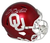 SAM BRADFORD SIGNED OKLAHOMA SOONERS FULL SIZE SPEED HELMET W/ 08 HEISMAN