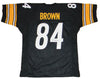 ANTONIO BROWN SIGNED AUTOGRAPHED PITTSBURGH STEELERS #84 BLACK JERSEY JSA