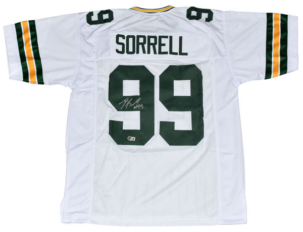 BARRYN SORRELL AUTOGRAPHED GREEN BAY PACKERS #99 WHITE JERSEY BECKETT