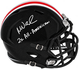 MIKE VRABEL SIGNED OHIO STATE BUCKEYES BLACK FULL SIZE HELMET W/ 2X ALL-AMERICAN