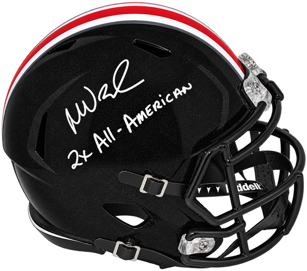 MIKE VRABEL SIGNED OHIO STATE BUCKEYES BLACK FULL SIZE HELMET W/ 2X ALL-AMERICAN