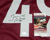 TREMAINE EDMUNDS SIGNED AUTOGRAPHED VIRGINIA TECH HOKIES #49 JERSEY JSA