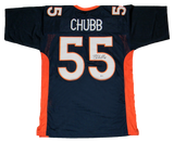 BRADLEY CHUBB AUTOGRAPHED SIGNED DENVER BRONCOS #55 NAVY JERSEY BECKETT