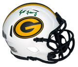 BRETT FAVRE AUTOGRAPHED GREEN BAY PACKERS LUNAR SPEED MINI HELMET BECKETT