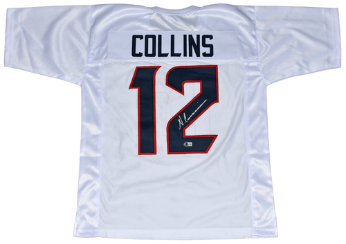 NICO COLLINS AUTOGRAPHED HOUSTON TEXANS 2024 NEW #12 WHITE JERSEY BECKETT