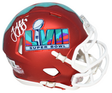 JUJU SMITH-SCHUSTER SIGNED KANSAS CITY CHIEFS SUPER BOWL 57 LVII MINI HELMET