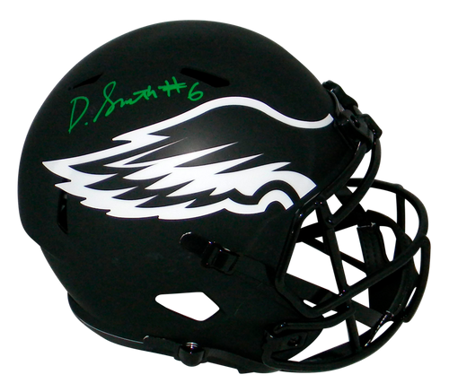 DEVONTA SMITH SIGNED PHILADELPHIA EAGLES ECLIPSE FULL SIZE SPEED HELMET BECKETT